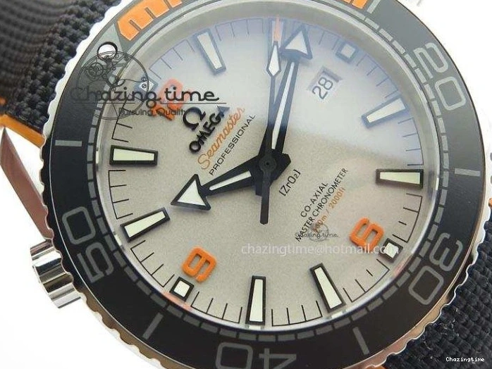 0411 ComfortFit 2016 Planet Ocean 45mm SS JHF Gray Dial On Nylon Strap A 8226